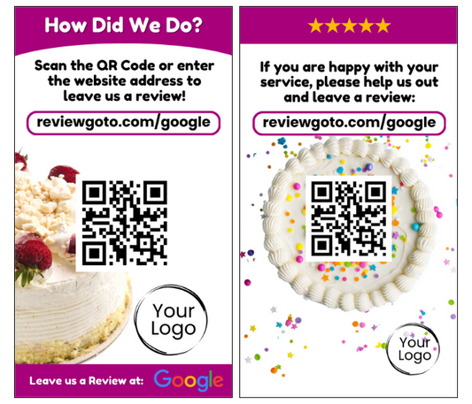 Review Cards - Bakery Style #1 - Google - Business Card