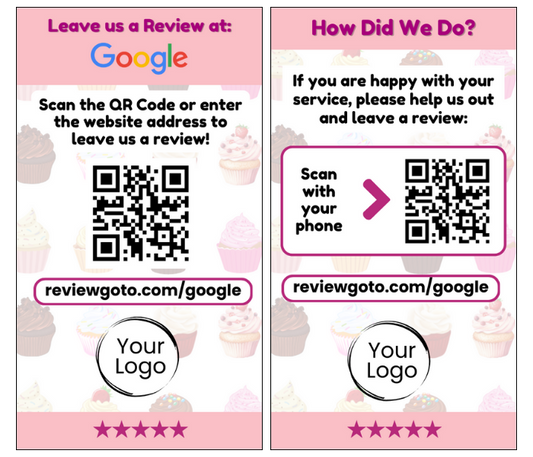 Review Cards - Bakery Style #2  - Google - Business Card
