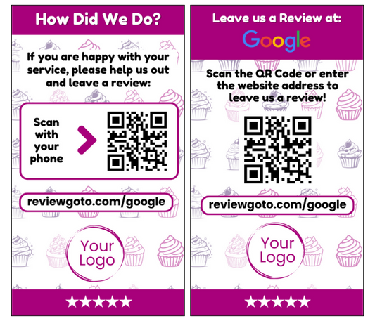 Review Cards - Bakery Style #3 - Google - Business Card