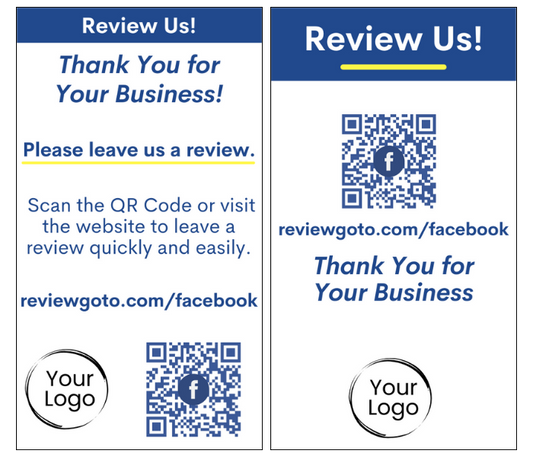Review Cards - Basic Style #1 - Facebook - Business Card