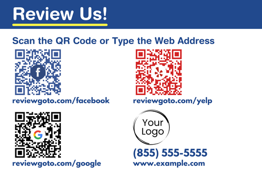 Review Cards - Basic Style #1  - Google/Facebook/Yelp - Post Card