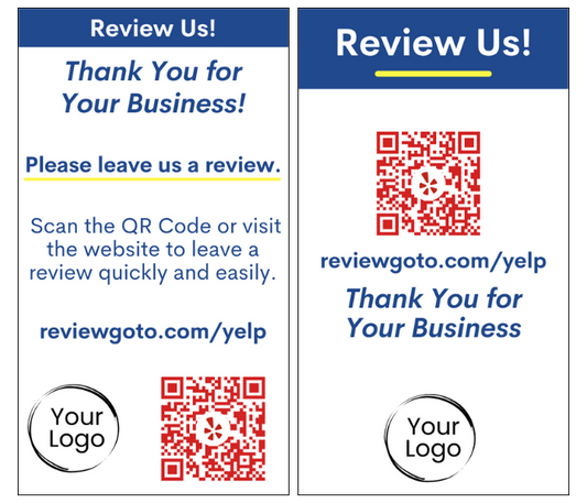 Review Cards - Basic Style #1 - Yelp - Business Card