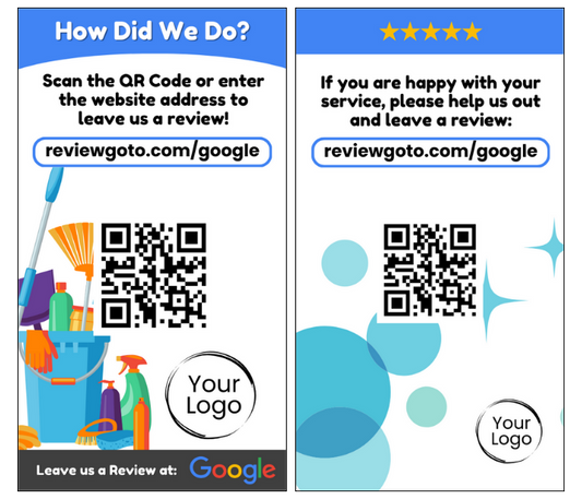 Review Cards - Cleaning Style #1 - Google - Business Card