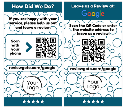 Review Cards - Cleaning Style #2 - Google - Business Card