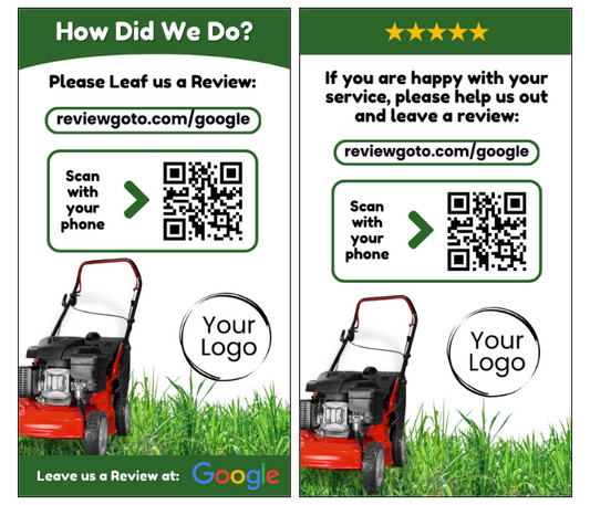 Review Cards - Landscaper Style #3 - Google - Business Card