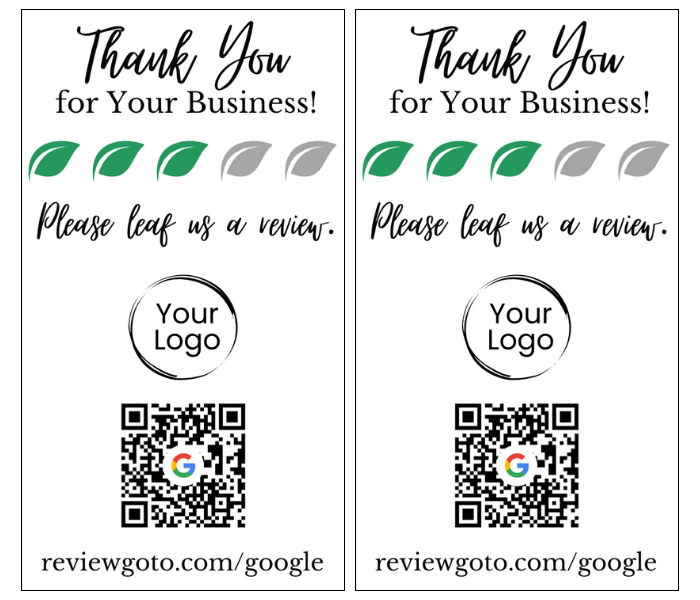 Review Cards - Landscaper Style #4 - Google - Business Card