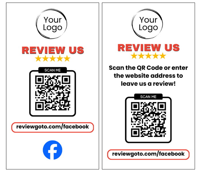 Review Cards - Minimal Style #1 - Facebook - Business Card